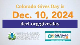 Give Where You Live, Douglas County - Colorado Gives Day is Dec. 10