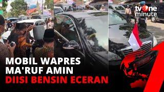 Tangkapan Video Mobil Wapres Ma'ruf Amin Diisi Bensin Eceran