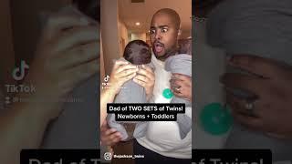 Dad of TWO SETS of Twins  *Newborns & Toddlers* #Shorts