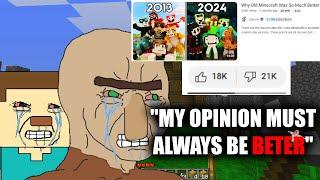 “Old Minecraft is better because I’M UNCREATIVE” Sipover is PATHETIC and so are Beta Elitists