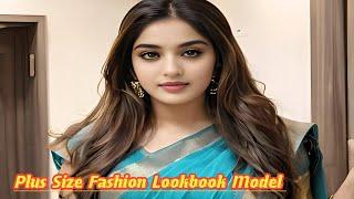 [4K] Ai Girl Lookbook Indian Model | Plus Size Women Saree Photoshoot Part - 01