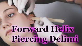 Forward Helix Piercing Delimi / Karınca Tattoo | How To Make Piercing