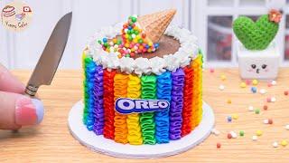 Rainbow OREO Cake️‍ 1000+ Satisfying Miniature Rainbow Ice Cream Cake DecoratingYummy Cakes