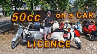 Ride a classic Vespa OR Lambretta scooter on your car licence