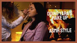 ASMR Giving My Friend Tingles By Doing Her Makeup I Relaxation, Personal Attention I Unintentional