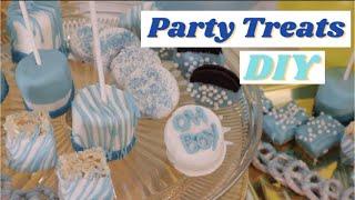 BABY SHOWER DESSERT TABLE TREATS | DIY EASY CANDY BAR IDEAS FOR PARTY (baby boy)