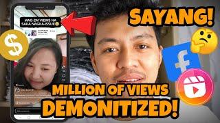  2 Millions of VIEWS UNABLE TO MONITIZE! Bakit SOBRA higpit na ni LOLO META? Mga Bawal sa FB REELS!