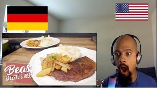 American Reacts To German Kalbsleber zubereiten | Leber braten Berliner Art