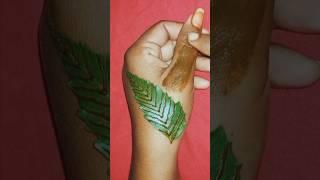 Green Leafy mehndi tattoo design #shorts #youtubeshorts #ytshots #hennatattoo #mehndidesign