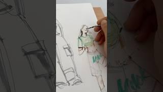 Painting process #fashionart #fashionillustrationtutorial #watercolor #watercolourpainting #art