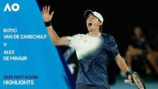 Botic van de Zandschulp v Alex de Minaur Highlights | Australian Open 2025 First Round