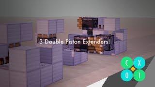 3 DOUBLE PISTON EXTENDER DESIGNS!! | Redstone tutorial