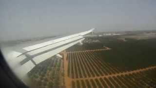 Brussels Airlines - Brussels to Seville - Airbus A319 OO-SSA Take-off - approach and landing