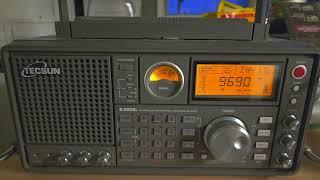 Radio Exterior Espana Spain English 9690 kHz Shortwave 2300 UTC Tecsun S-2200x Telescopic antenna