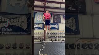 Zach Quick jumps a 32 inch vertical with 30 pounds in each hand. #shorts #fyp #foryou