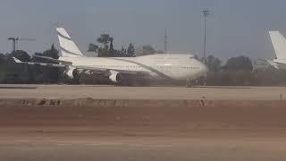 Taxi and takeoff from TLV Ben Gurion Airport