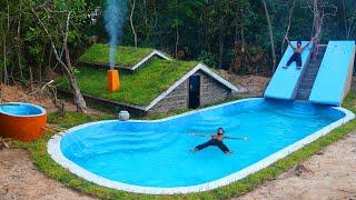 121 Days Building Underground House With Water Slide To Swimming Pool