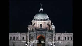 Victoria Memorial in Kolkata: Archival footage from 1990's, Calcutta all lit up at night