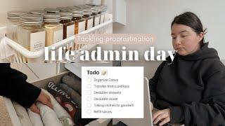 Life Admin Day | Productive Day, Getting Things Done, Decluttering 