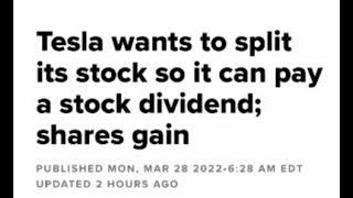 Tesla Stock Dividend is just a stock split