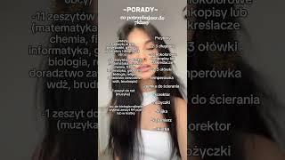 ~PORADY~  co potrzebne jest do 7klasy  #viral #wybijsie #porady #glowup #polecajki #tips  🫶