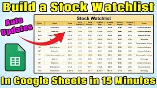 Build an Automated Stock Watchlist in Google Sheets!