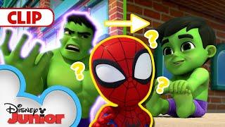 Hulk Turns Into a Baby  | Marvel's Spidey and his Amazing Friends | @disneyjunior