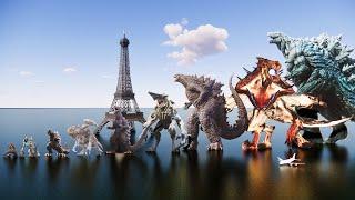 All Godzillas vs. All Kaiju size comparison