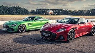 Aston Martin DBS Superleggera vs Mercedes-AMG GT R | Drag Races | Top Gear