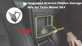 Upgrade Armrest Hidden Storage Box for Tesla Model Y&3