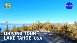 Beauty of Tahoe | Driving Tour with Fresh Air | Lake Tahoe | USA | California | Casino | 4K