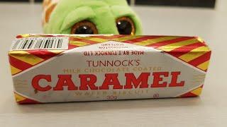 Tunnock's Milk Chocolate Coated Caramel Wafer Biscuit #unboxing