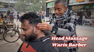 Cosmic Massage Waris Barber | Old Man Amazing Head massage | Waris Barber | Indian Head Massage