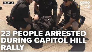 Seattle police arrest 22 adults and 1 juvenile amid clashes at Cal Anderson Park rally
