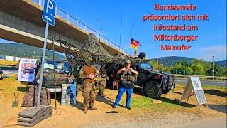 Bundeswehr präsentiert sich mit Infostand am Miltenberger Mainufer unterwegs mit Justus König J.K