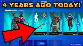 TRAVIS SCOTT SKIN RETURN RELEASE DATE IN FORTNITE ITEM SHOP 2024!