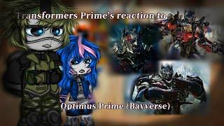 Transformers Prime reaction to Optimus Prime (Bayverse) !!2x!!