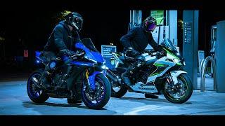 YAMAHA YZF R1 x KAWASAKI Ninja ZX-10 R | 4K