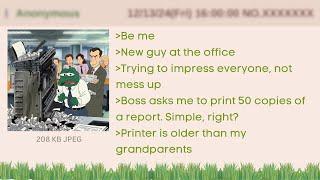 Anon and the Office Printer: A Tale of Ink, Chaos, and Redemption - 4Chan Greentext Stories