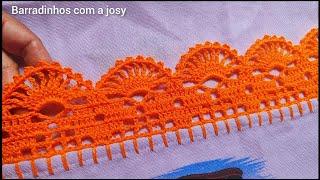 BARRADO FÁCIL E RÁPIDO PARA PANOS DE PRATO #crocheting #crochet #barradofacil#knitting