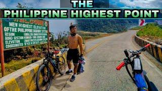 Cycling challenge at the Phillippine Highest highway elevation, Tinoc ifugao. Highest point.