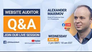 Live Q&A: WebSite Auditor features and settings