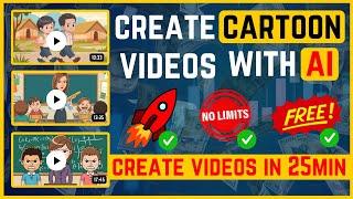 Create Cartoon Vidoes Using AI Full Course | Fast, Free & Unlimited