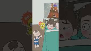 儿子问妈妈什么时候跟爸爸分开睡，儿子：你不说我也不知道，我好几次都是装睡的#原创动漫#原创动画@肥熊沙雕
