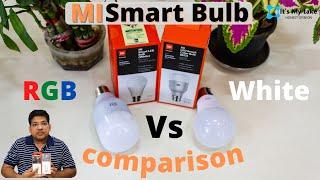 MI Smart RGB color VS White bulb comparison | How to Control multiple smart bulbs via Google home.