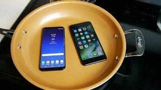 Samsung Galaxy S8+ vs iPhone 7 Plus Boiling Hot Water Test