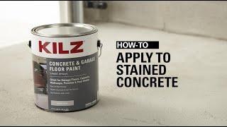 How-To Apply KILZ® Concrete & Garage Floor Paint to Stained Concrete