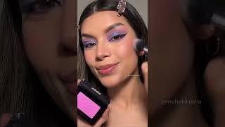 Glittery purple makeup look  Coachella and concert makeup ideas #glitter #makeuptutorial #erastour