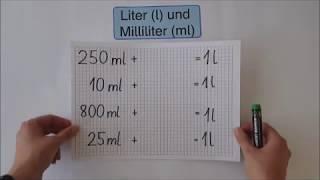 Liter und Milliliter