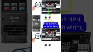 Delta MS300 SINK (NPN) / SOURCE (PNP) Mode #VFD #wiring #connections #shortvideos  #electricalshorts